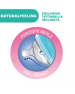 Chicco Biberon-- Biberon Naturalfeeling Bimbo2M+250 Mlflusso Medio