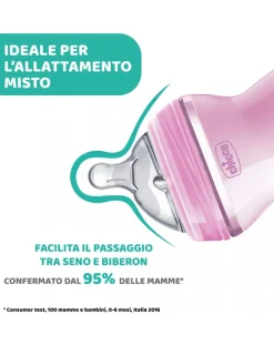 Chicco Biberon-- Biberon Naturalfeeling Bimba2M+250 Mlflusso Medio