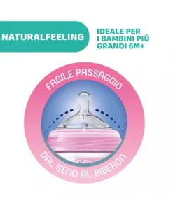 Chicco Biberon-- Biberon Naturalfeeling Bimba6M+330 Mlflusso Veloce