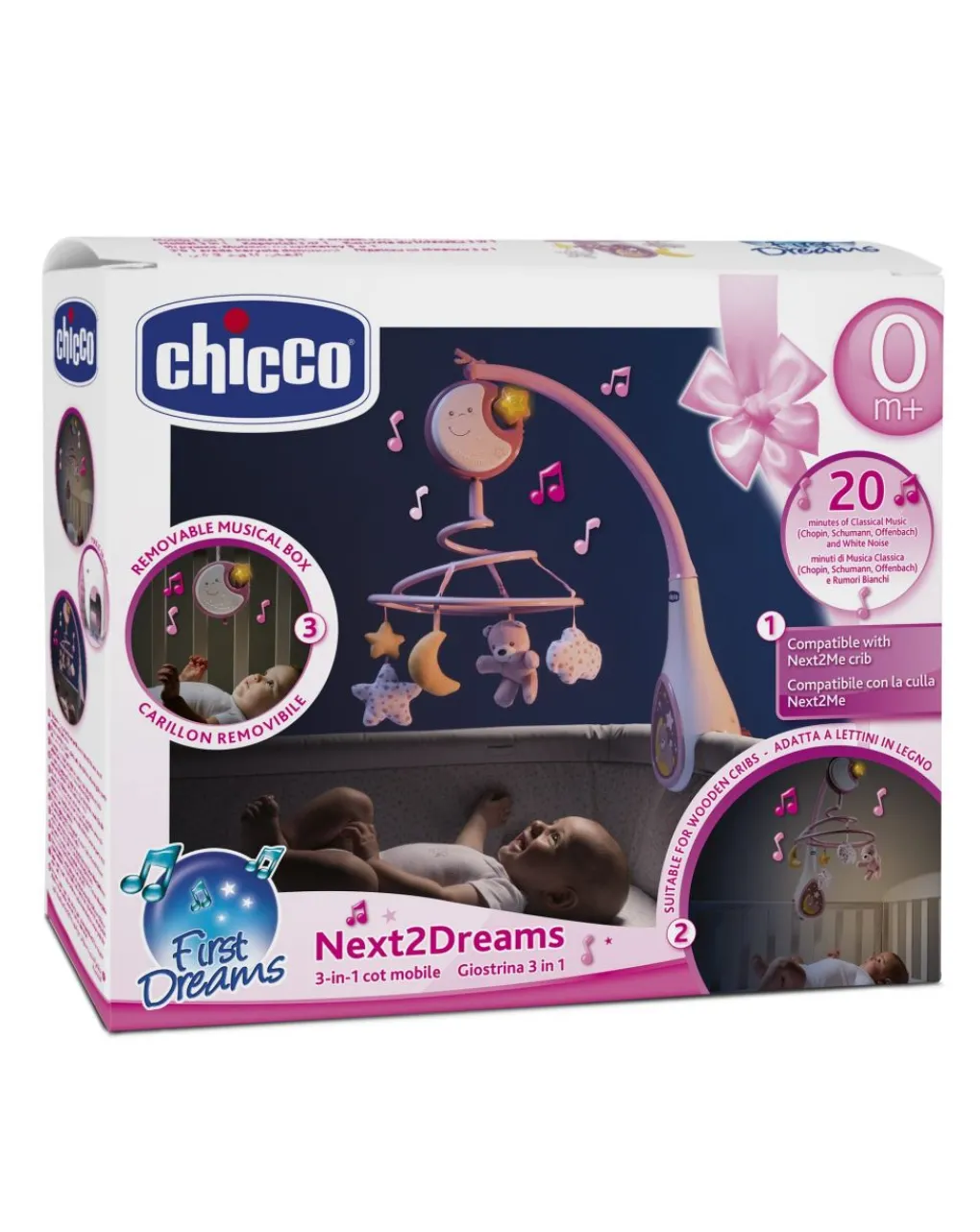 Chicco Giostrine E Carillon Neonato-- Giostrina Next2Dreams Rosa