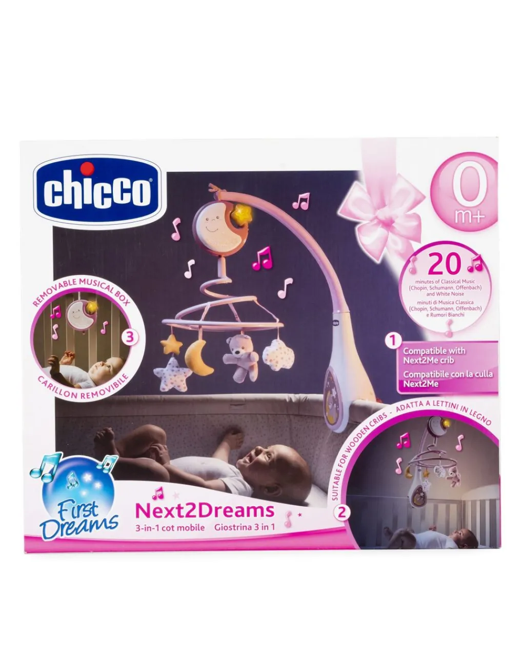 Chicco Giostrine E Carillon Neonato-- Giostrina Next2Dreams Rosa