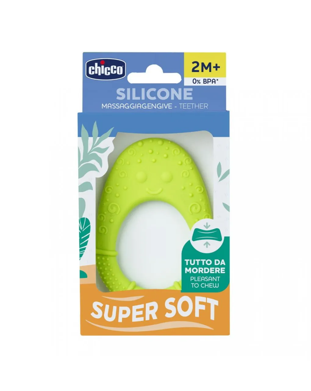 Chicco Succhietti-- Massaggiagengive Soft Avocado 2M+