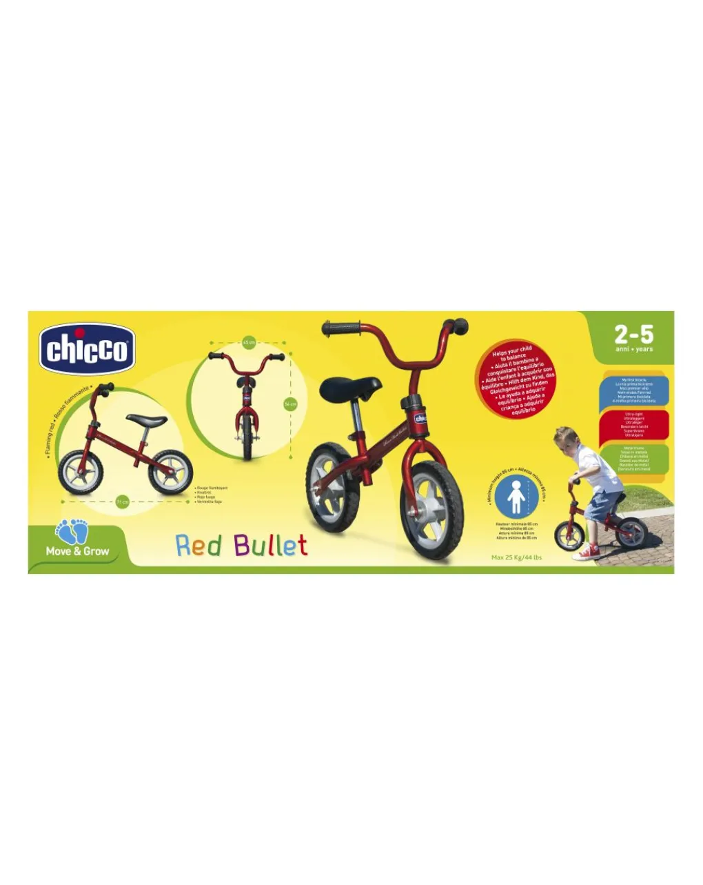 Chicco Tricicli Biciclette Monopattini E Accessori-Balance Bike Red Bullet