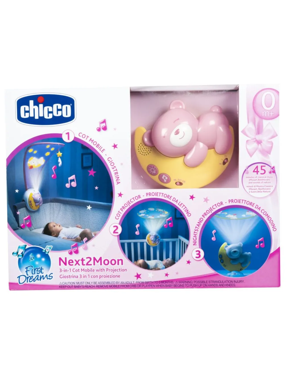 Chicco Giostrine E Carillon Neonato-Giostrina Next2Moon Rosa