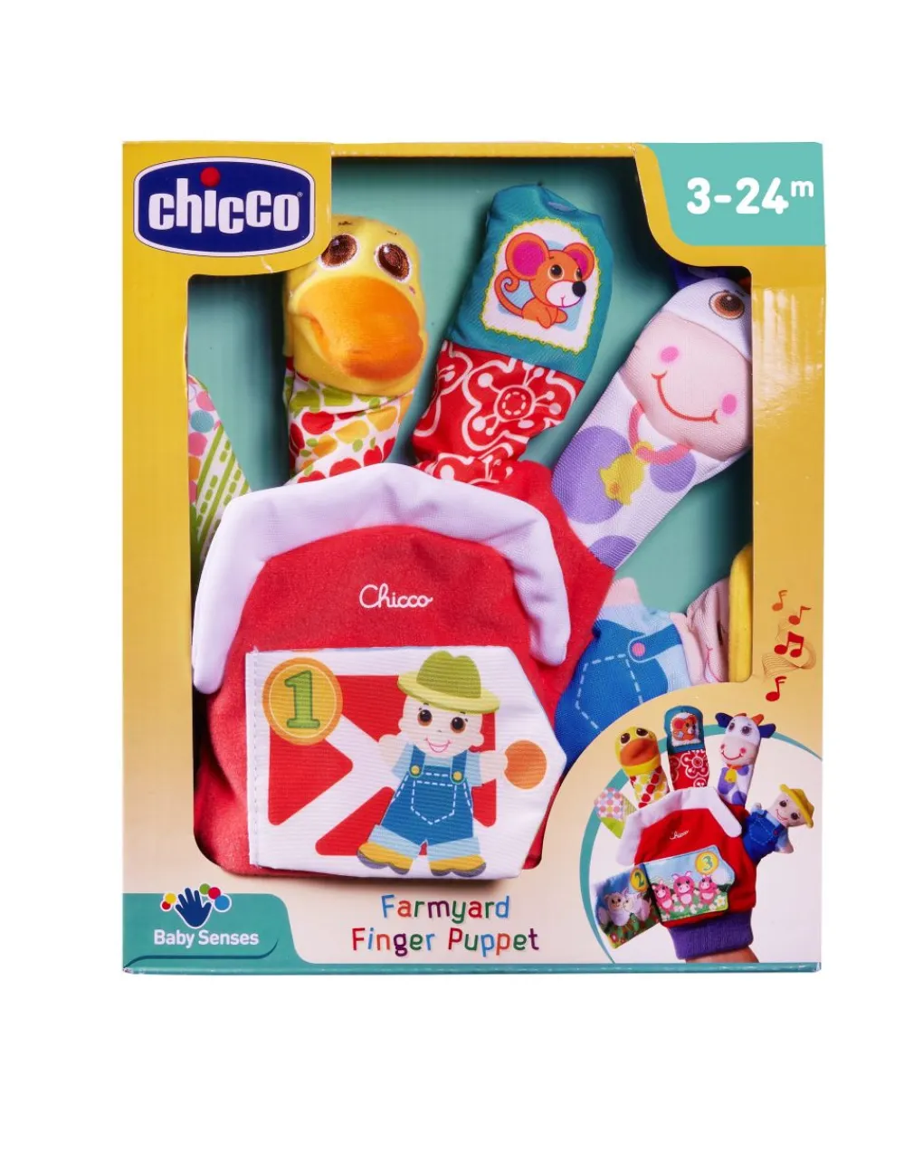 Chicco Giochi Primi Mesi-Guanto Marionetta Della Fattoria.