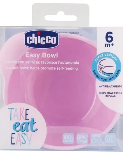 Chicco Piatti E Posate-Ciotola Silicone Con Ventosa 6M+ Rosa