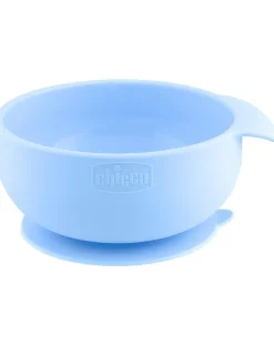 Chicco Piatti E Posate-Ciotola Silicone Con Ventosa 6M+ Azzurra