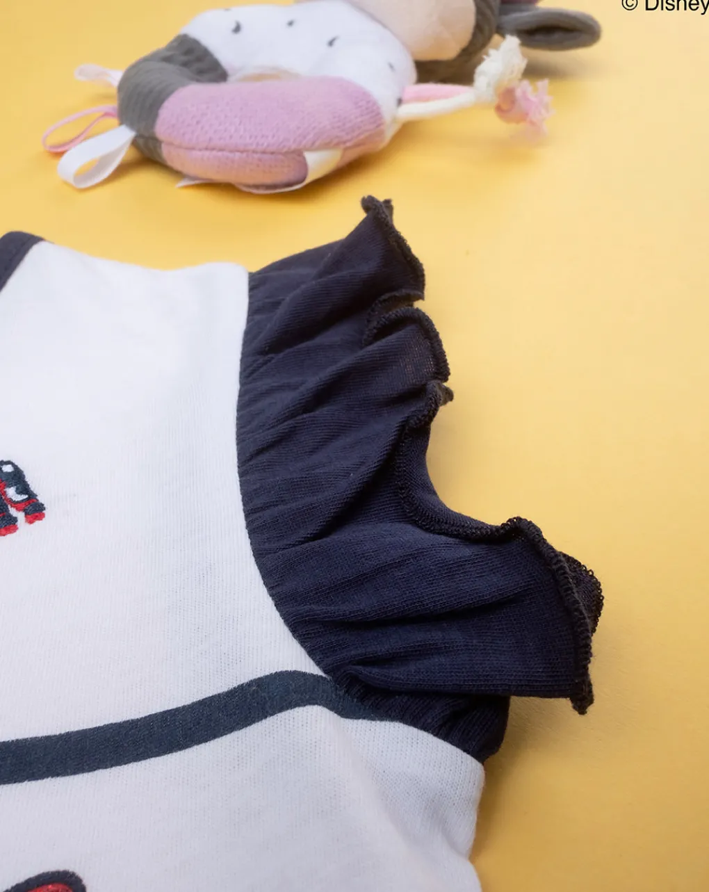 Prenatal Vestiti E Completi-Completo Bimba "Minnie” Bianco/Blu