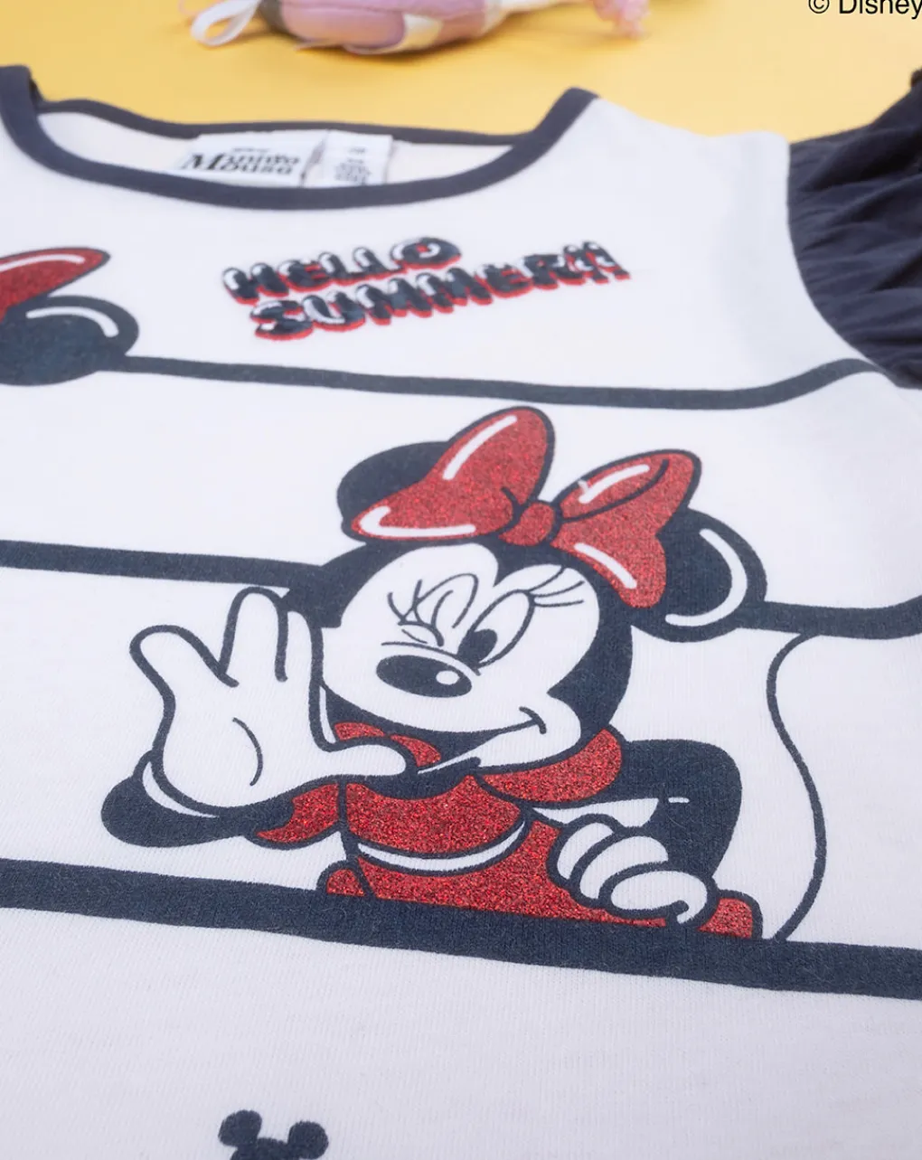 Prenatal Vestiti E Completi-Completo Bimba "Minnie” Bianco/Blu