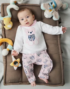 Prenatal Abiti Completi E Tutine-Completo Bimba Rosa "Farfalleā