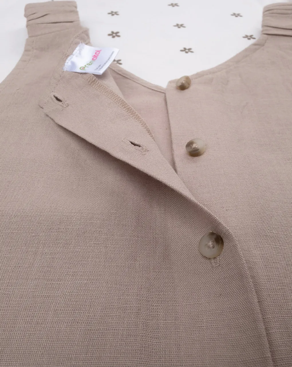 Prenatal Vestiti E Completi-Completo Bimba Salopette Marrone
