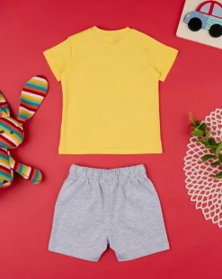 Prenatal Completi-Completo Bimbo "Mickey” Giallo/Grigio