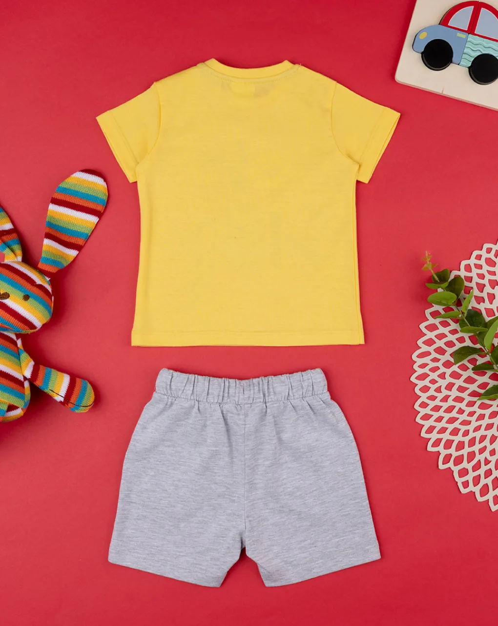 Prenatal Completi-Completo Bimbo "Mickey” Giallo/Grigio