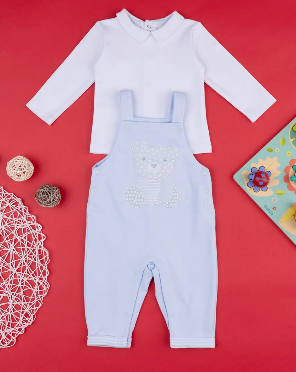 Prenatal Abiti Completi E Tutine-Completo Bimbo Salopette Azzurro