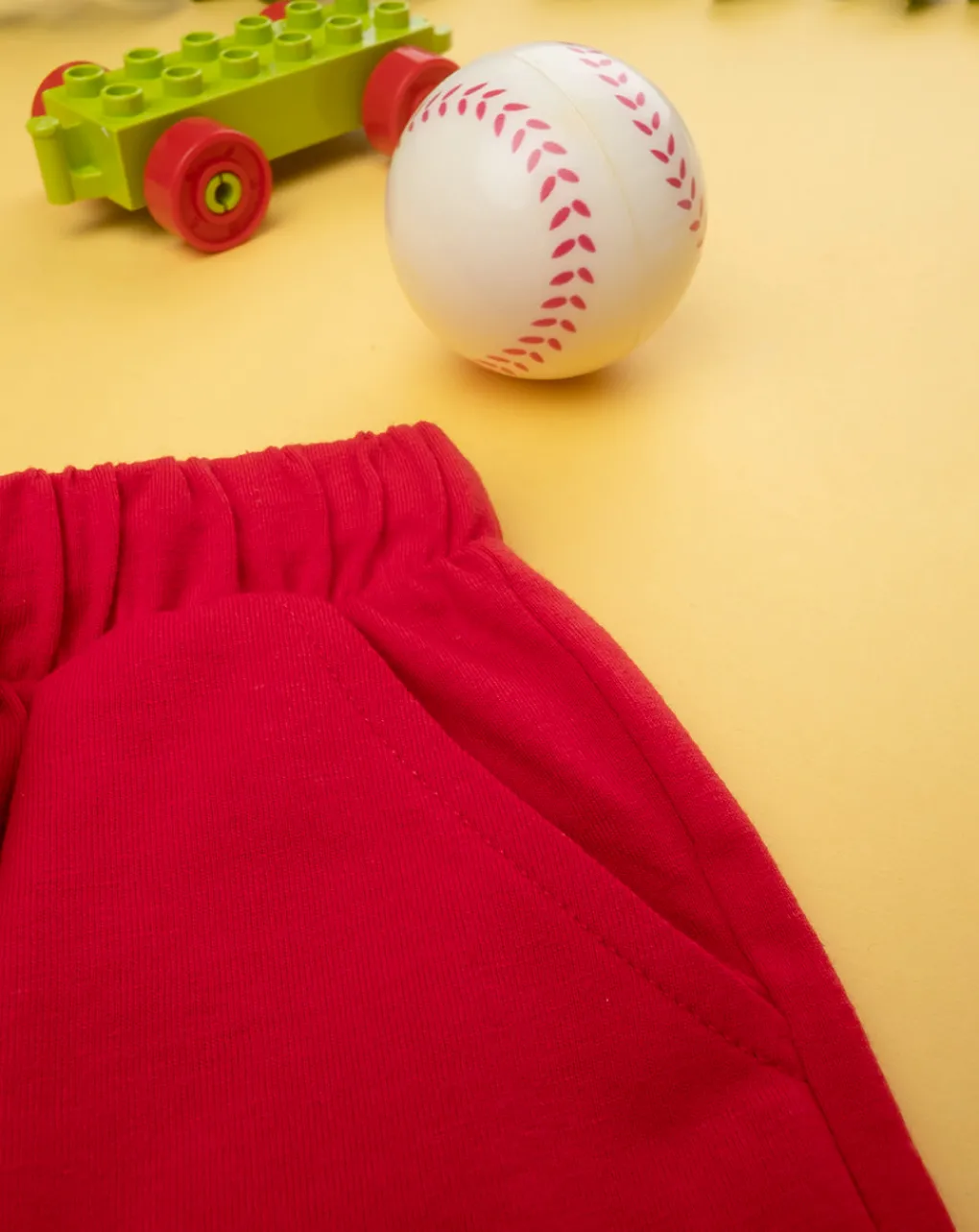 Prenatal Completi-Completo Bimbo Sport Bianco/Rosso