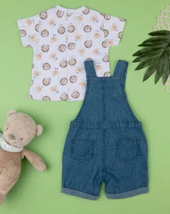 Prenatal Abiti Completi E Tutine-Completo Chambray Bimbo Salopette "Leone”