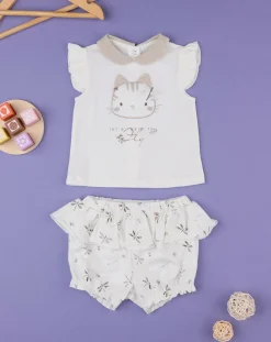 Prenatal Abiti Completi E Tutine-Completo Corto Neonata Maglia E Shorts
