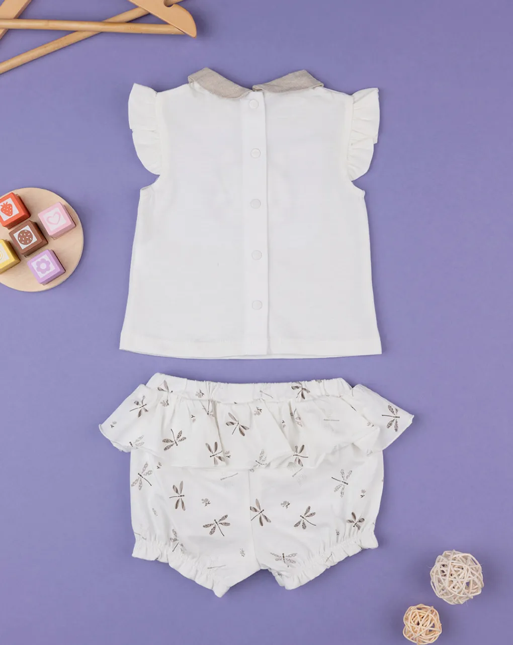 Prenatal Abiti Completi E Tutine-Completo Corto Neonata Maglia E Shorts