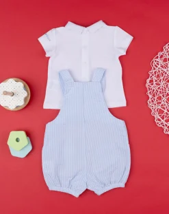 Prenatal Abiti Completi E Tutine-Completo Corto Neonato Maglia + Salopette