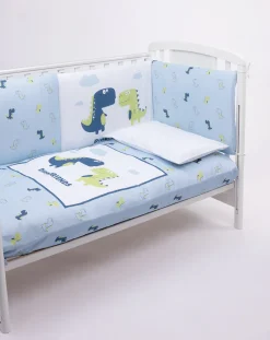 Prenatal Lenzuola E Trapunte-Completo Lettino 4 Pz Boy "Dinosauro”