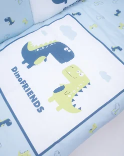 Prenatal Lenzuola E Trapunte-Completo Lettino 4 Pz Boy "Dinosauro”