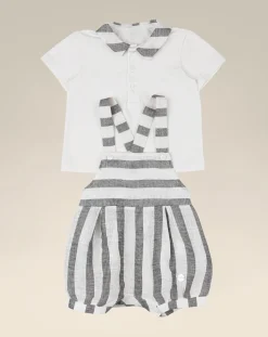 Prenatal Abiti Completi E Tutine-Completo Per Neonato T-Shirt E Salopette A Righe