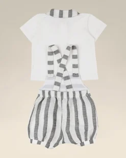 Prenatal Abiti Completi E Tutine-Completo Per Neonato T-Shirt E Salopette A Righe