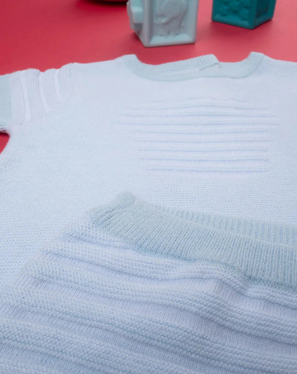 Prenatal Abiti Completi E Tutine-Completo Tricot Bimbo Azzurro