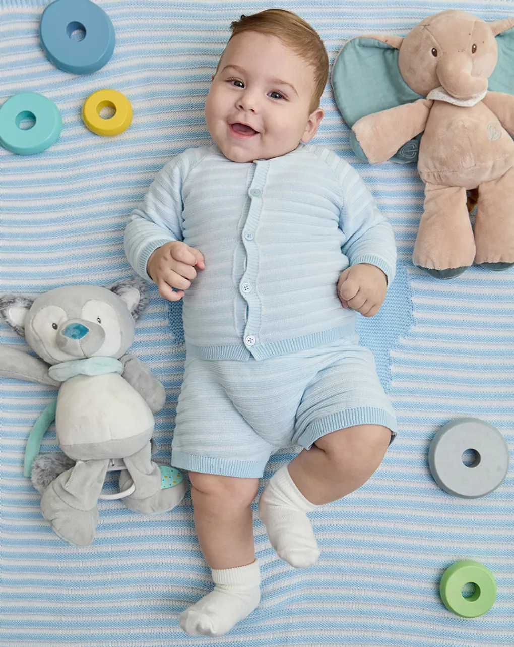Prenatal Abiti Completi E Tutine-Completo Tricot Bimbo Azzurro