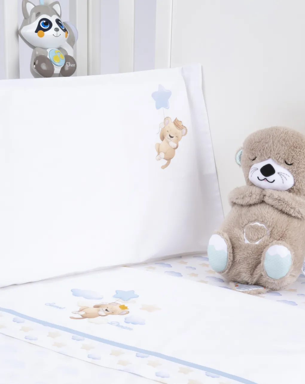 Prenatal Lenzuola E Trapunte-Completo Universale Lettino 3 Pz Boy "Leone”