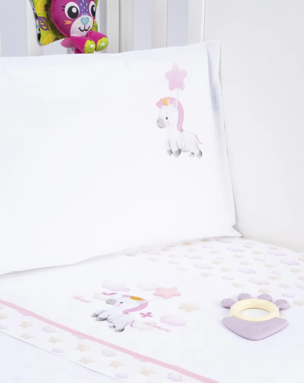 Prenatal Lenzuola E Trapunte-Completo Universale Lettino 3 Pz Girl "Principesse”
