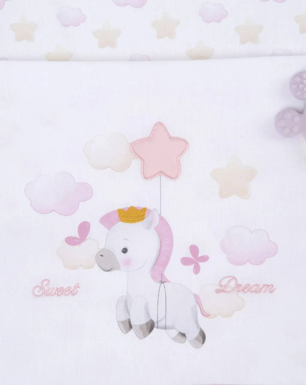 Prenatal Lenzuola E Trapunte-Completo Universale Lettino 3 Pz Girl "Principesse”