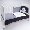 Prenatal Lenzuola E Trapunte-Completo Universale Lettino 4 Pz Unisex Con Vichy