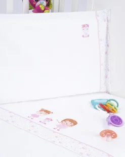 Prenatal Lenzuola E Trapunte-Completo Universale Lettino 3 Pz Girl "Principesse”
