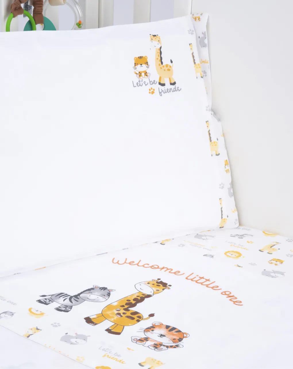 Prenatal Lenzuola E Trapunte-Completo Universale Lettino 3 Pz Unisex "Jungle”