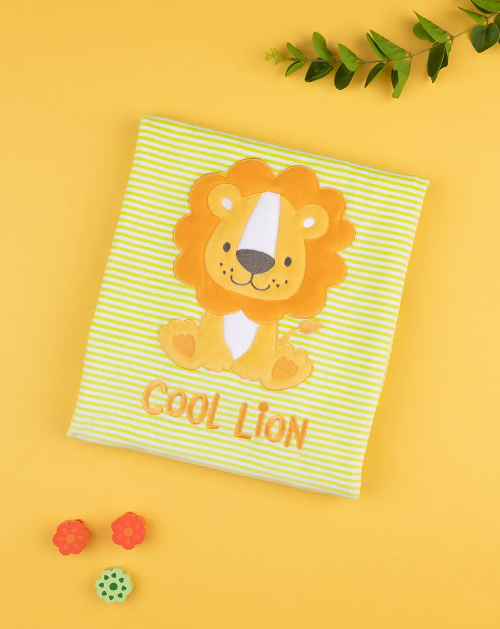 Prenatal Lenzuola E Trapunte-Coperta Culla Bimbo "Lion”