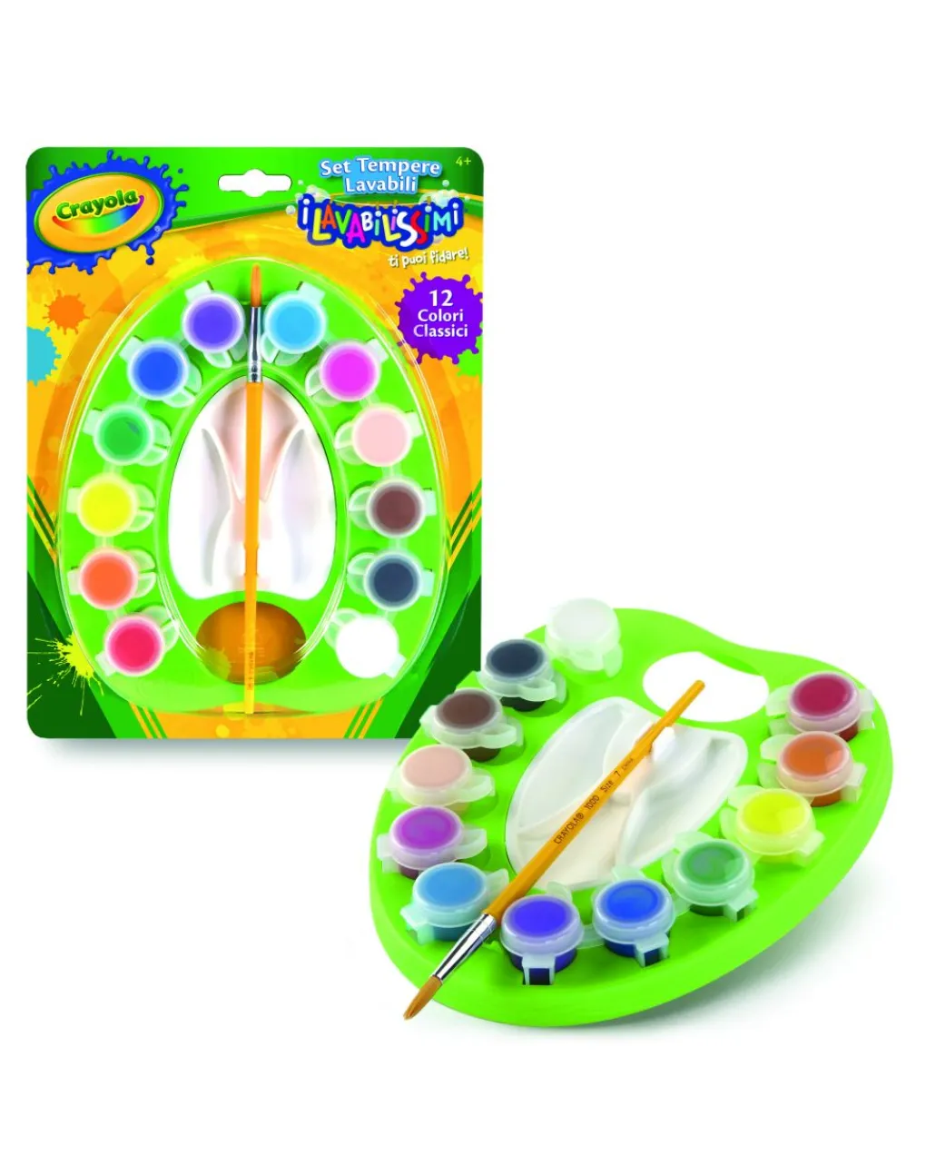 Crayola Giochi Creativi-- Lavabilissimi - Set 12 Tempere Ultra Lavabili