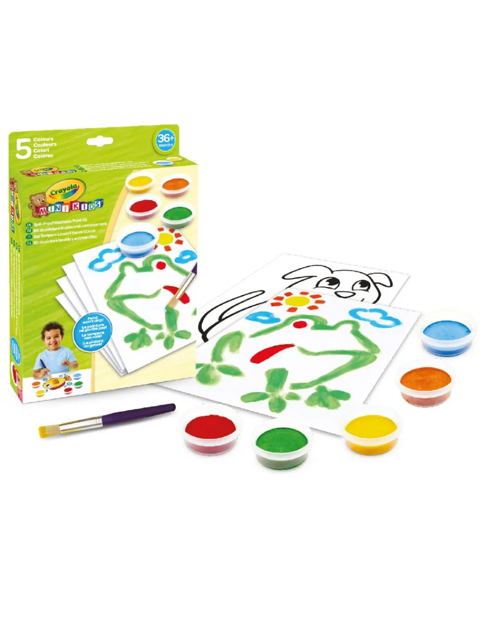 Crayola Giochi Creativi-- Set Tempere Lavabili Senza Goccia Mk