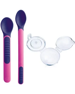 Mam Piatti E Posate-Cucchiaino Heat Sensitive & Cover Rosa