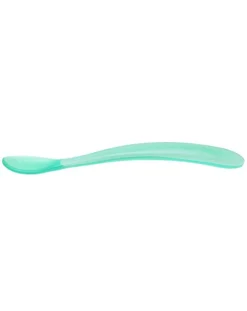 Chicco Piatti E Posate-Cucchiaio Morbido Silicone 6M+ Azzurro (2Pz)