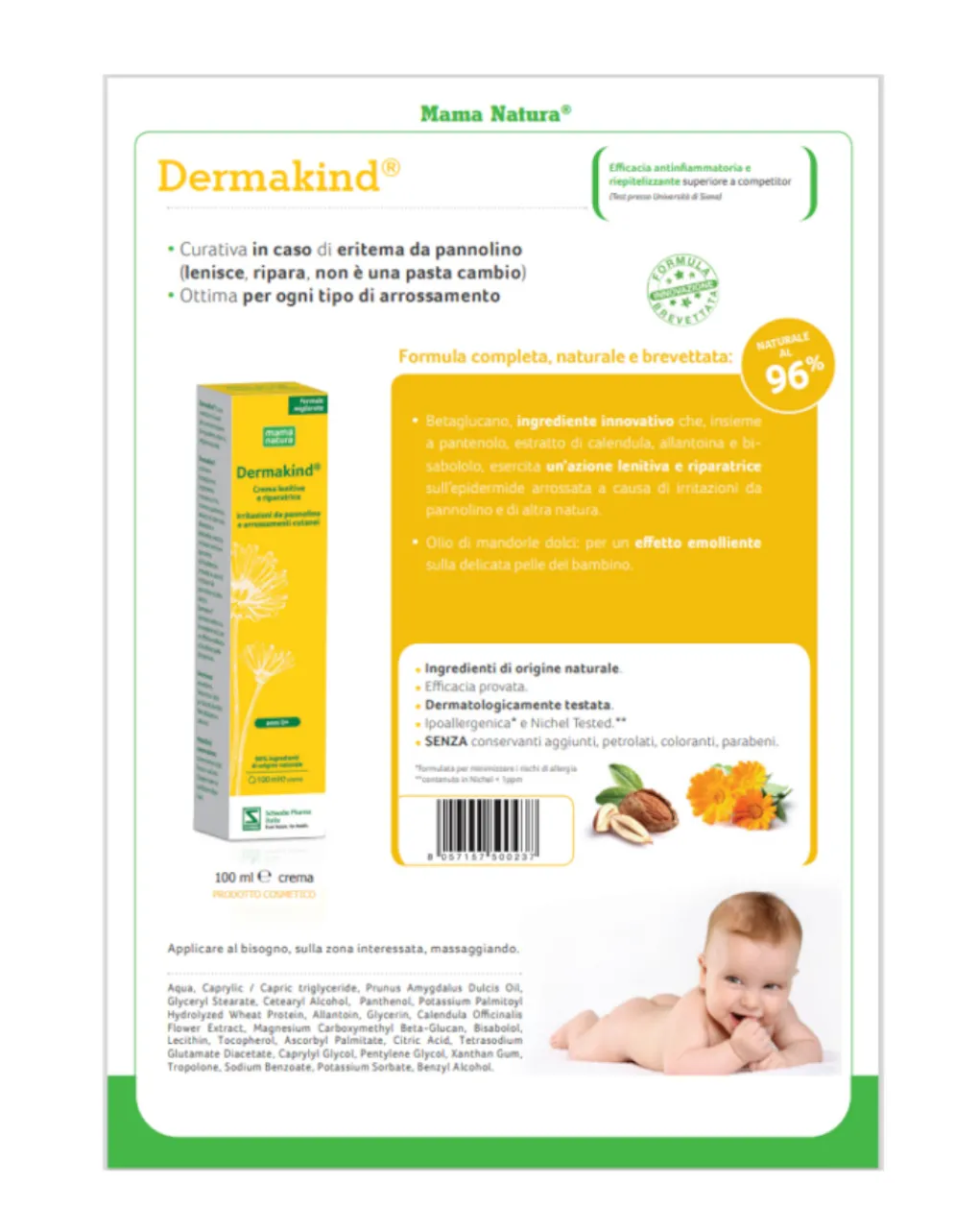 MAMA NATURA Pasta E Polvere Cambio-Dermakind Crema Lenitiva Schwabe -