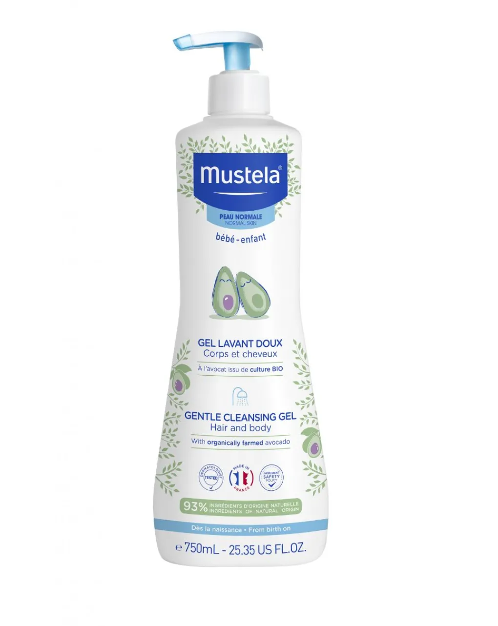 Mustela Saponi E Bagnoschiuma-Detergente Delicato 750Ml