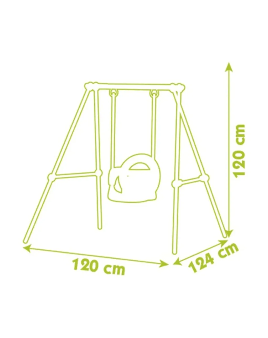 Smoby Altalene E Dondoli-Dolce Altalena Con Seggiolino Evolutivo H Cm. 120 -