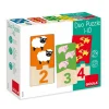 Goula Puzzle Per Bambini-Duo Puzzle 1-10 -