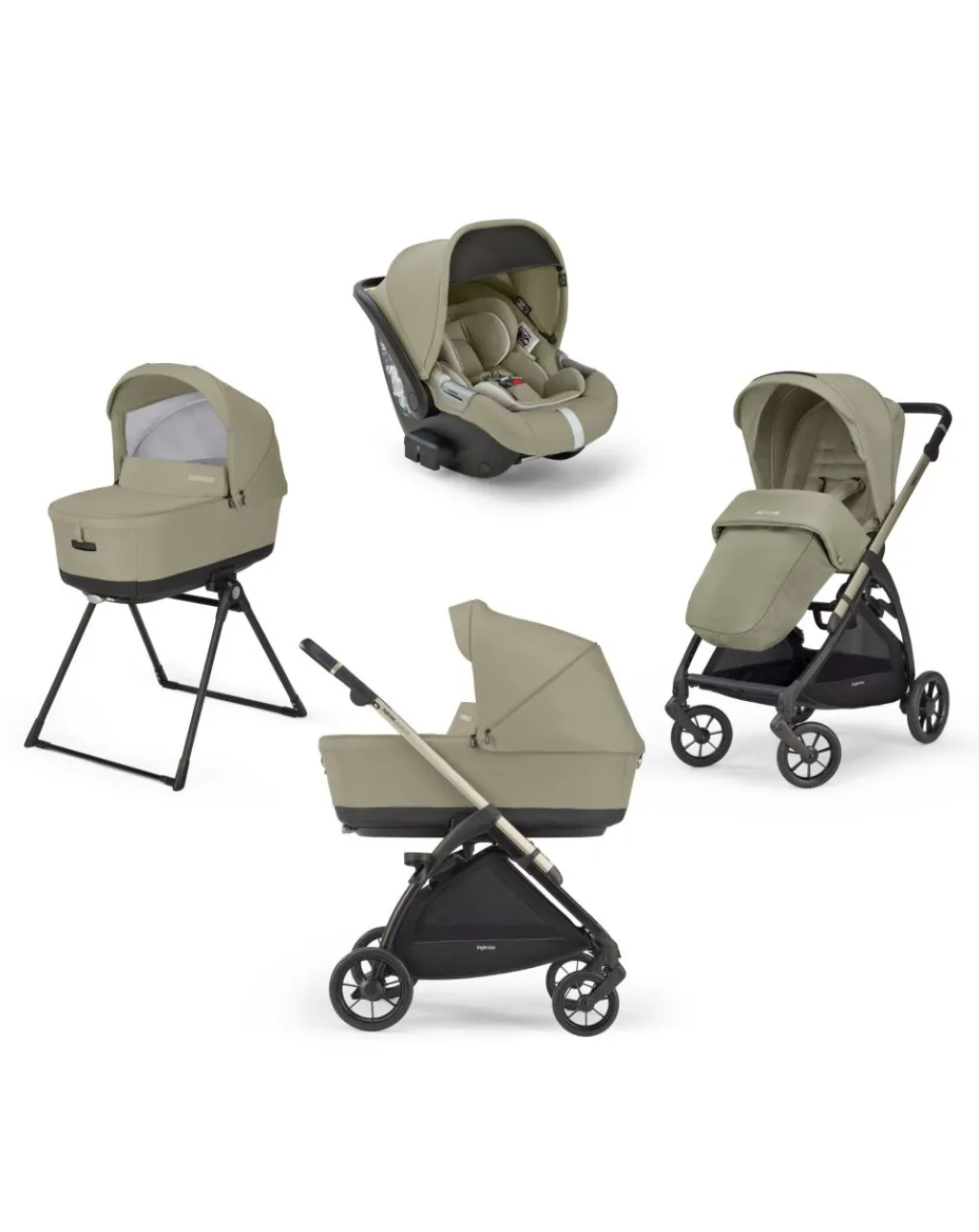 Inglesina Trio E Duo-Electa System Quattro Con Seggiolino Cab E Telaio Colore Nolita Beige -
