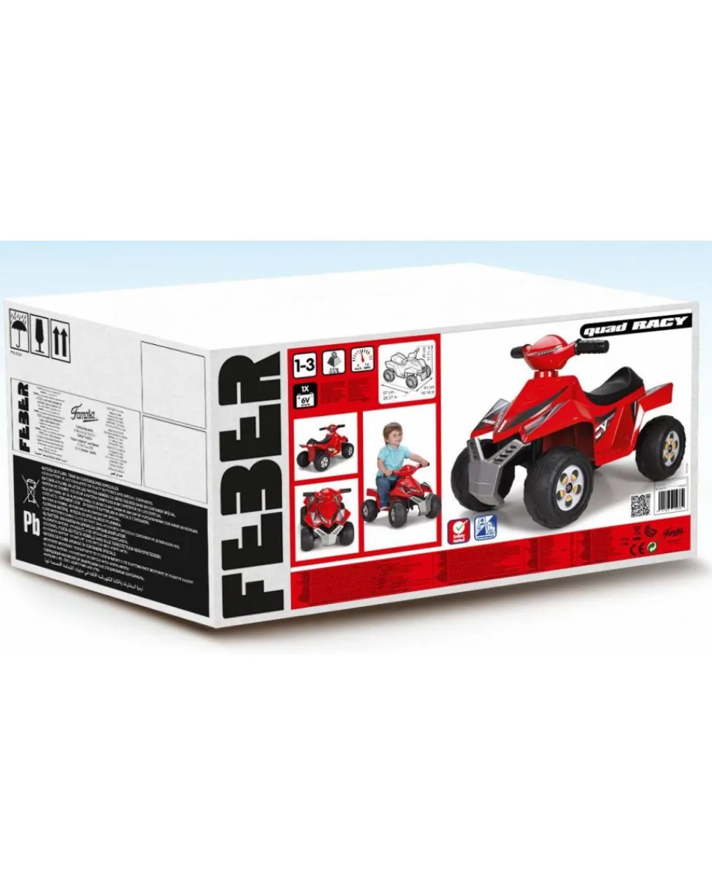 Feber Cavalcabili Elettrici-- Quad Racy? Red 6V