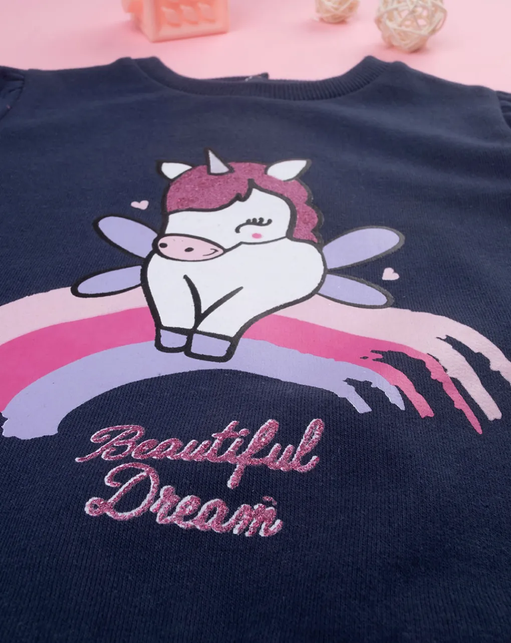 Prenatal Maglioni E Cardigan-Felpa Bimba Blu "Unicorno”