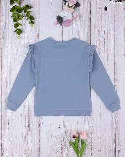 Prenatal Felpe E Maglioni-Felpa Bimba "Minnie” Azzurra Organic Cotton