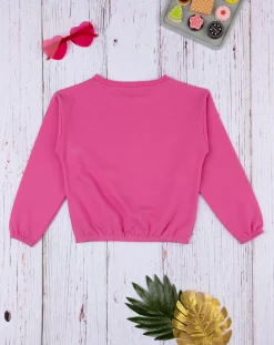 Prenatal Felpe E Maglioni-Felpa Bimba Rosa "Girl”