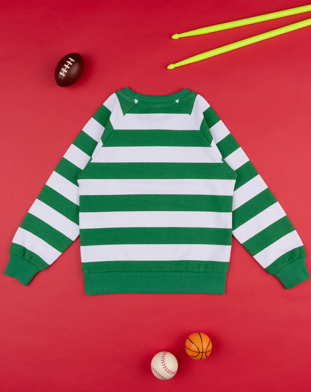 Prenatal Maglioni E Cardigan-Felpa Bimbo "College” Bianco/Verde